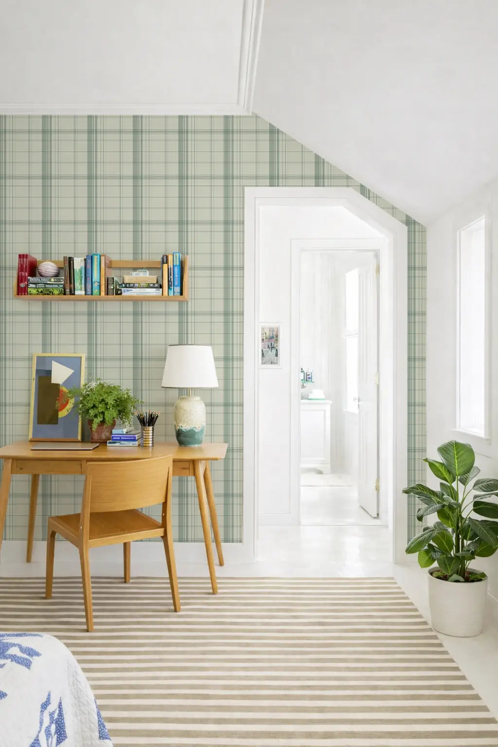 Gentlemans Pin - Seafoam Green Wallpaper