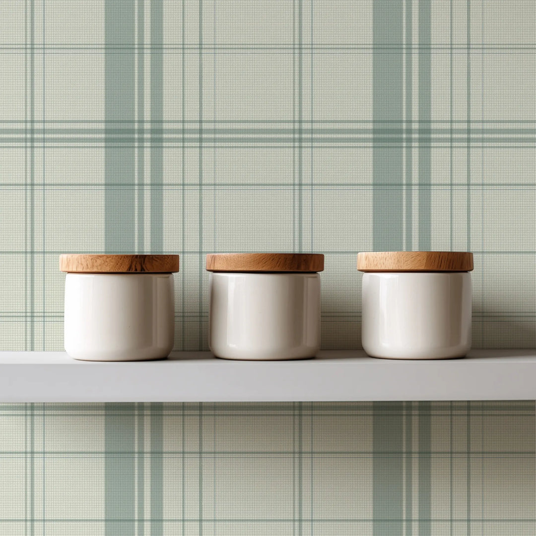 Gentlemans Pin - Seafoam Green Wallpaper