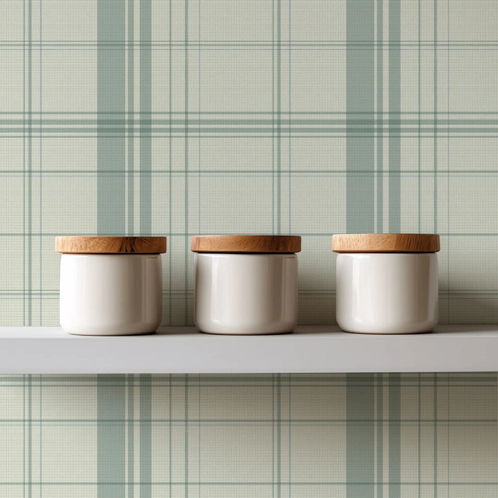 Gentlemans Pin - Seafoam Green Wallpaper