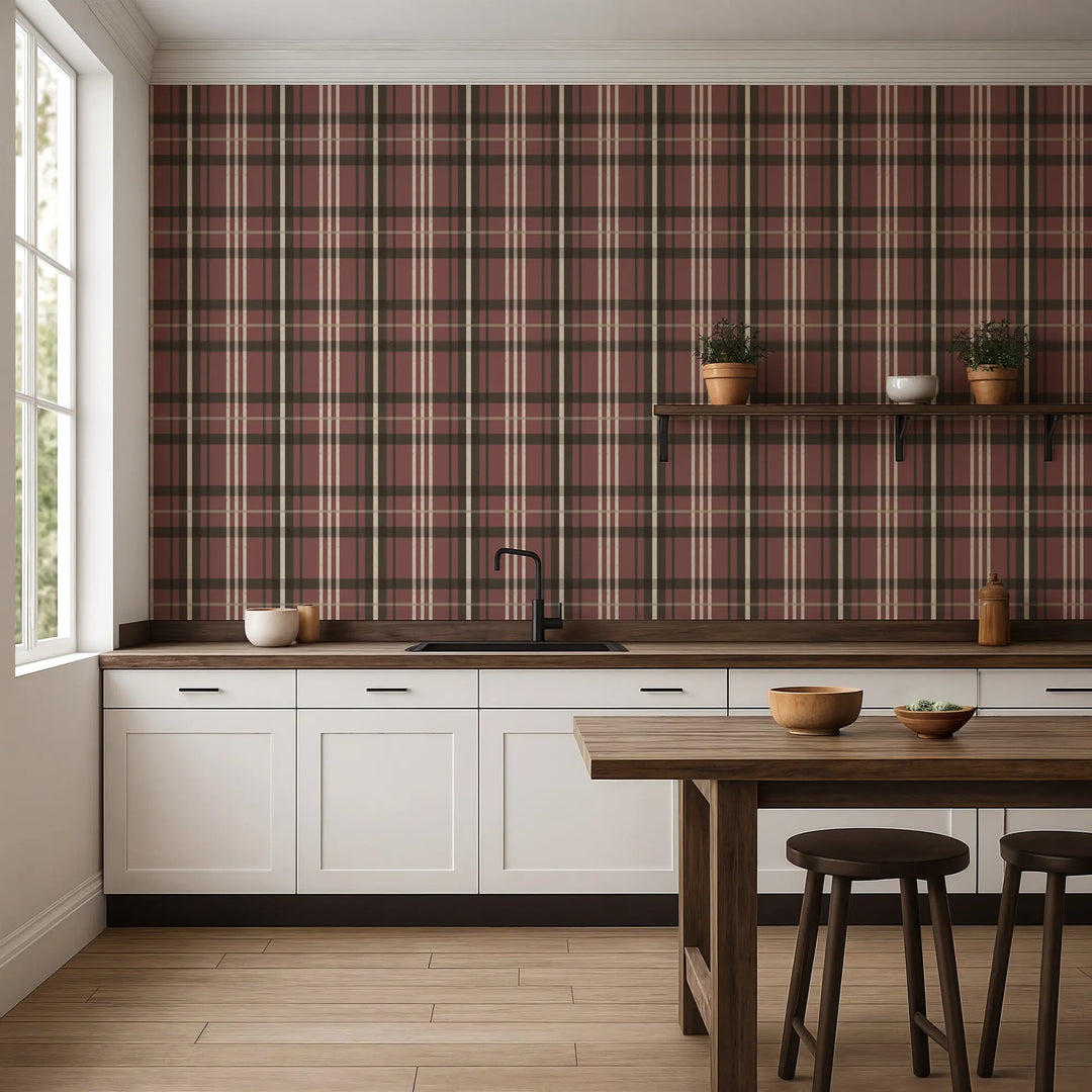 Harborfield - Antique Red Wallpaper