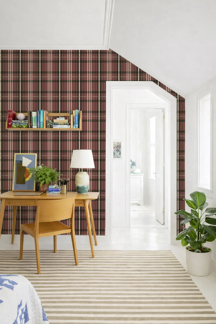 Harborfield - Antique Red Wallpaper