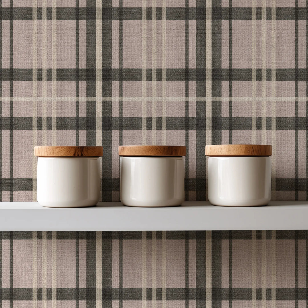 Harborfield Rose Stone Grasscloth