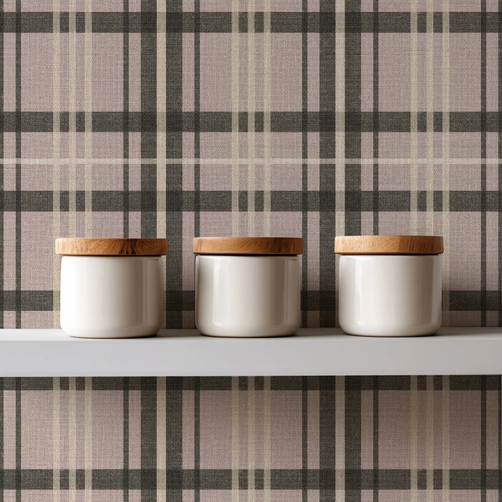 Harborfield Rose Stone Grasscloth