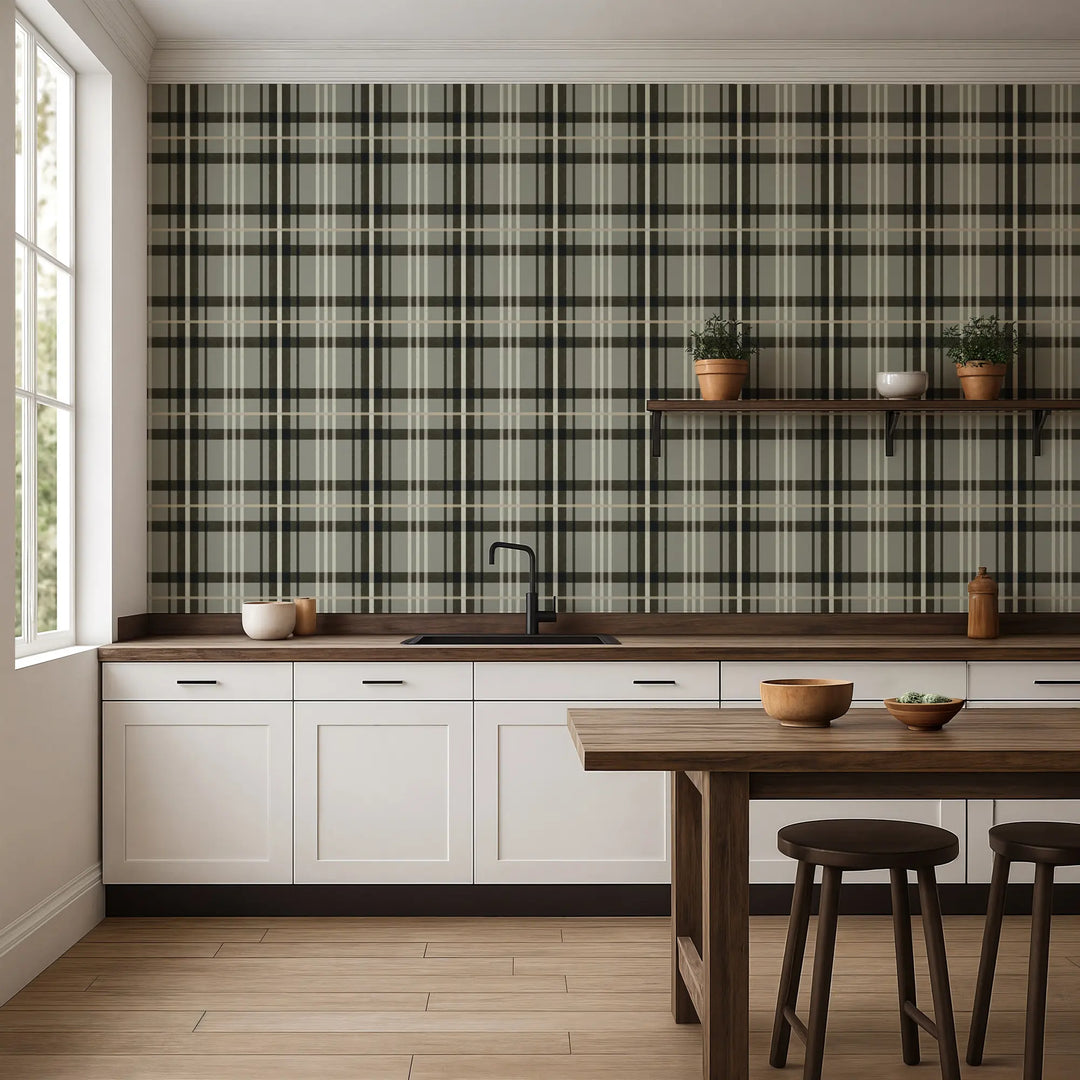 Harborfield - Warm Gray Wallpaper