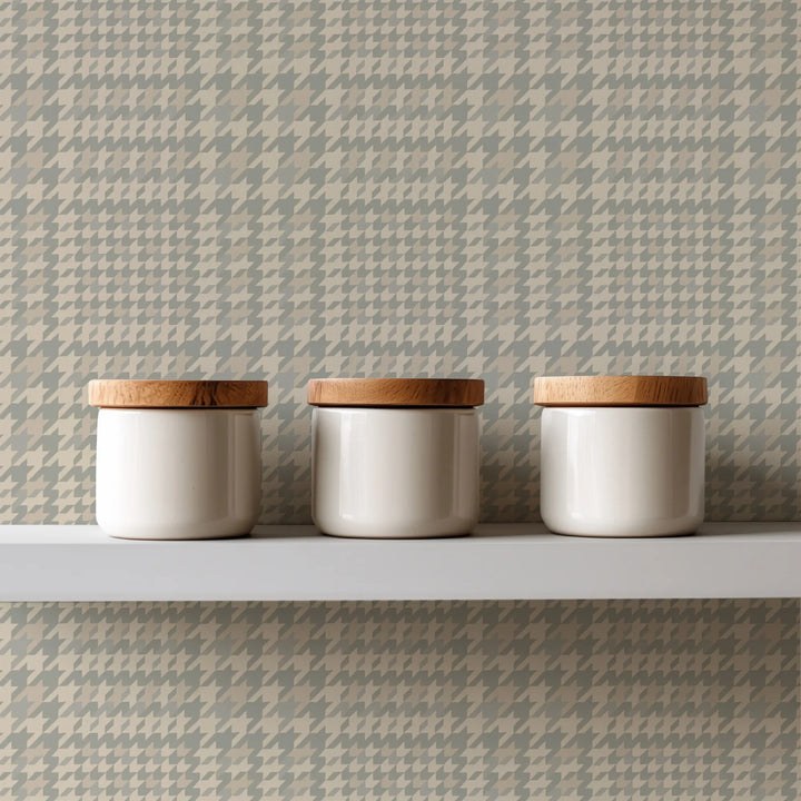 Houndstooth Glen - Antique Glaze Wallpaper