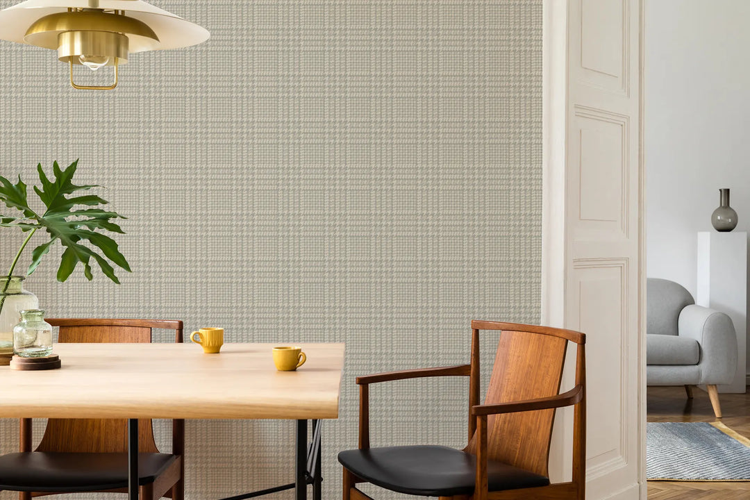 Houndstooth Glen - Antique Glaze Wallpaper