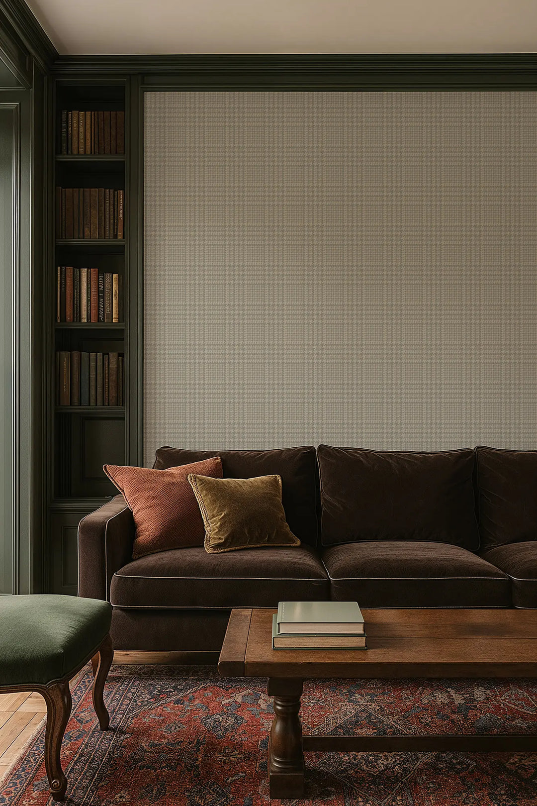 Houndstooth Glen - Antique Glaze Wallpaper
