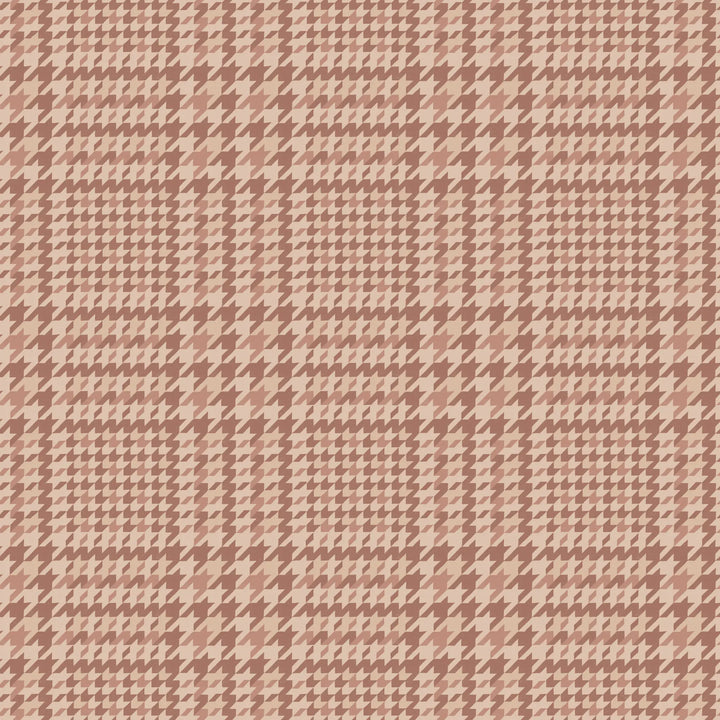 Houndstooth Glen - Terracotta Wallpaper