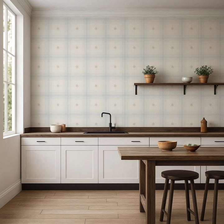 Mariners Grid - Bluebird Wallpaper