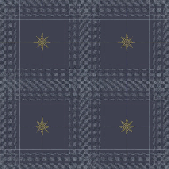 Mariners Grid - Navy Wallpaper