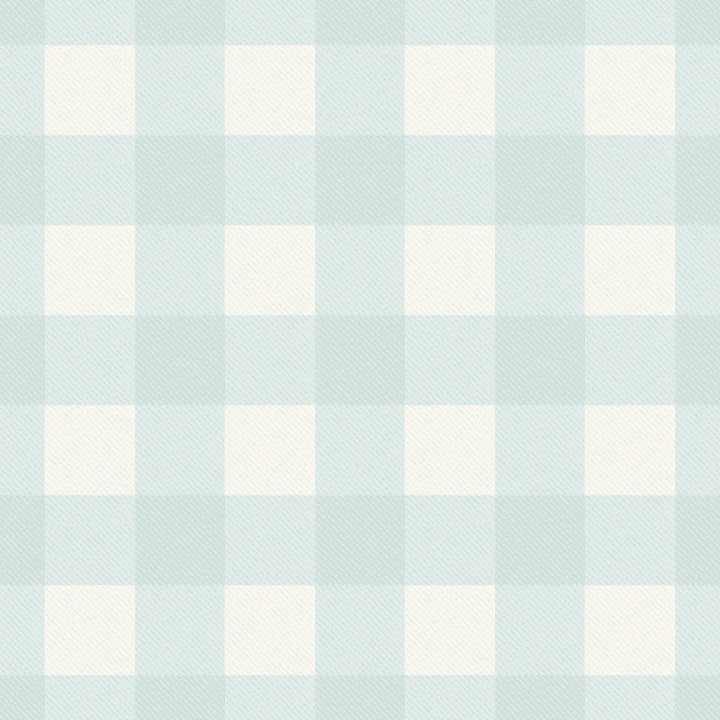 Washed Gingham - Bluebird Wallpaper