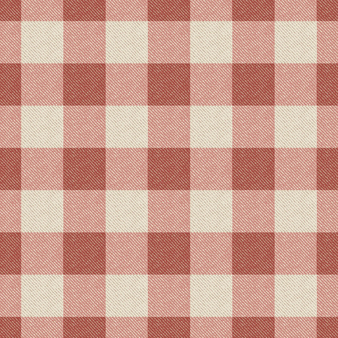 Washed Gingham - Red Clay Wallpaper