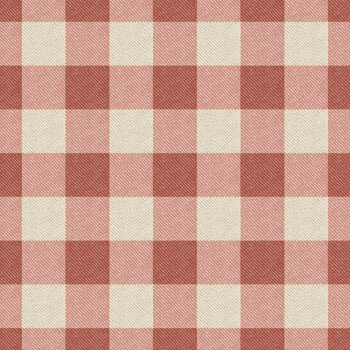 Washed Gingham - Red Clay Wallpaper