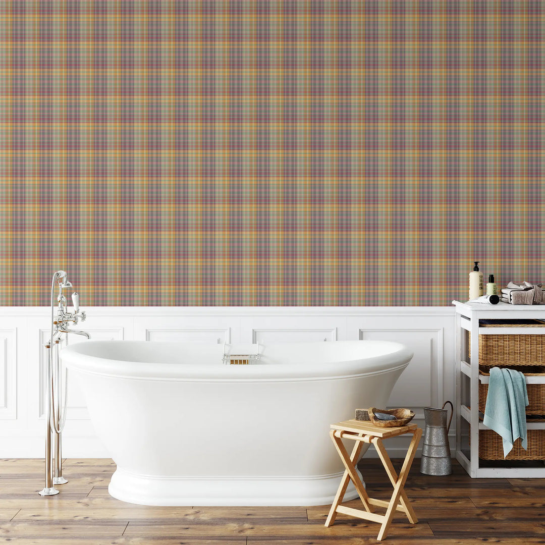 Sawyer Check - Harvest Madras Wallpaper
