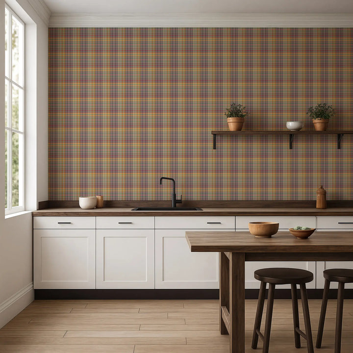 Sawyer Check - Harvest Madras Wallpaper