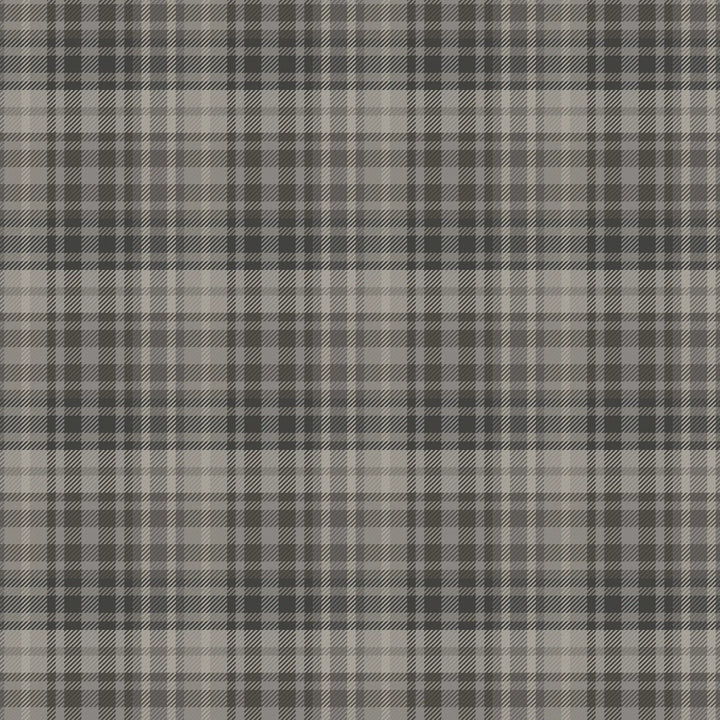 Sawyer Check - Stone Gray Wallpaper