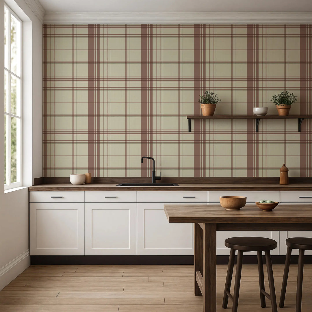 Gentlemans Pin Large - Caramel Wallpaper