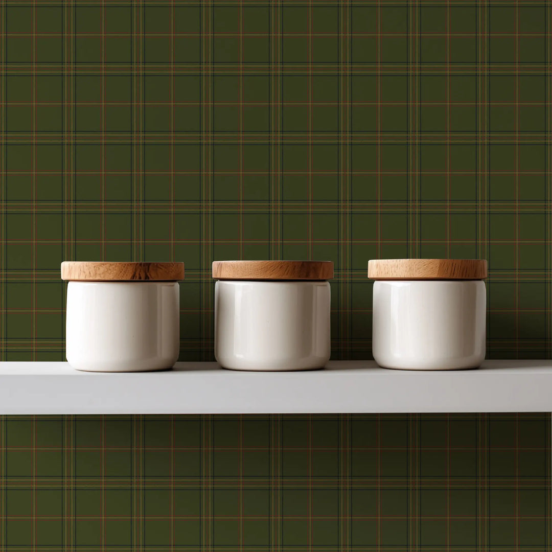 Tideway Small - Olive Wallpaper