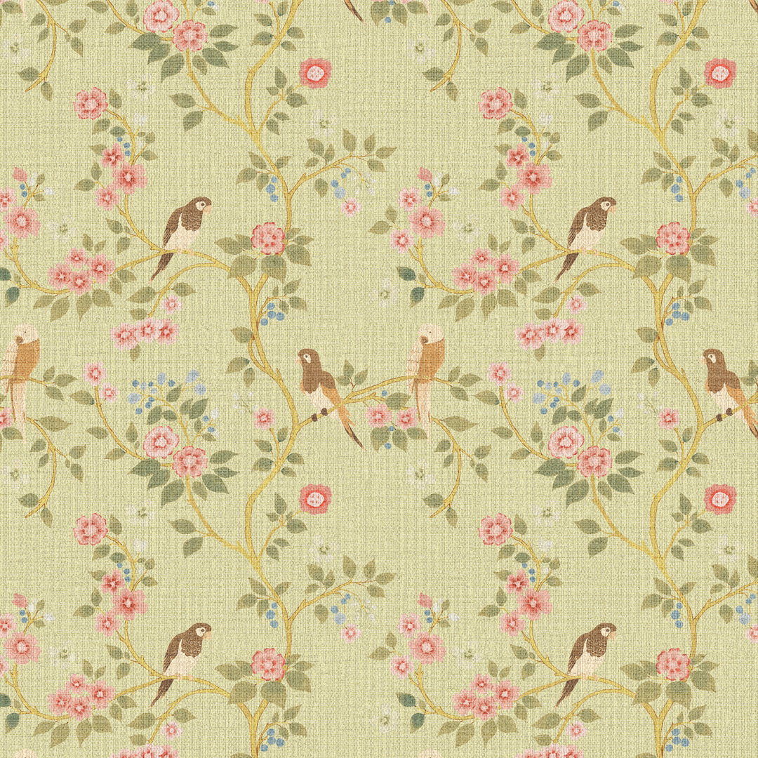 Blossom Perch Pale Citrus Grasscloth