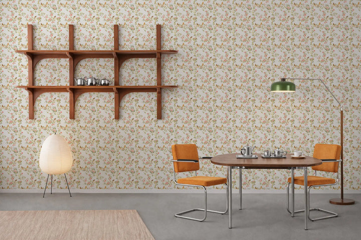 Blossom Perch - Soft White Wallpaper