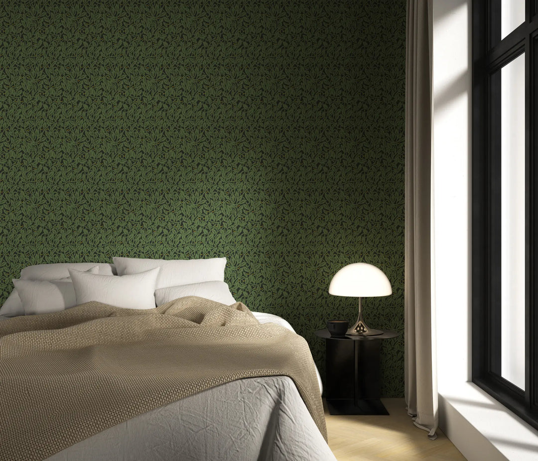 Between the Leaves - Green Hedge Wallpaper