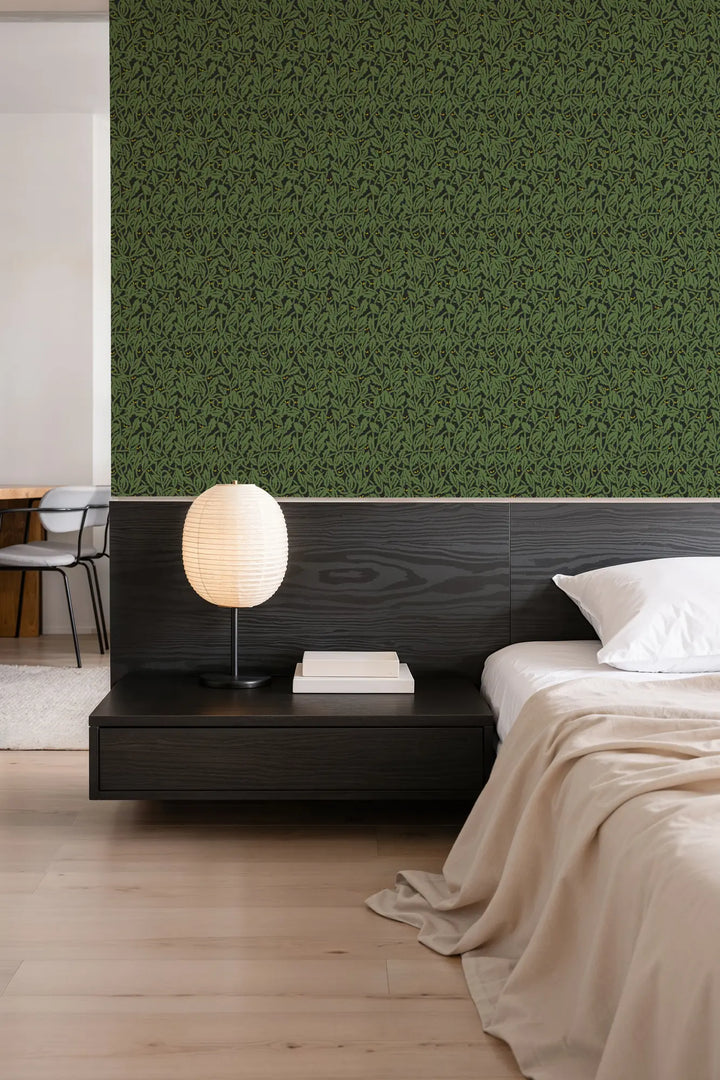 Between the Leaves - Green Hedge Wallpaper