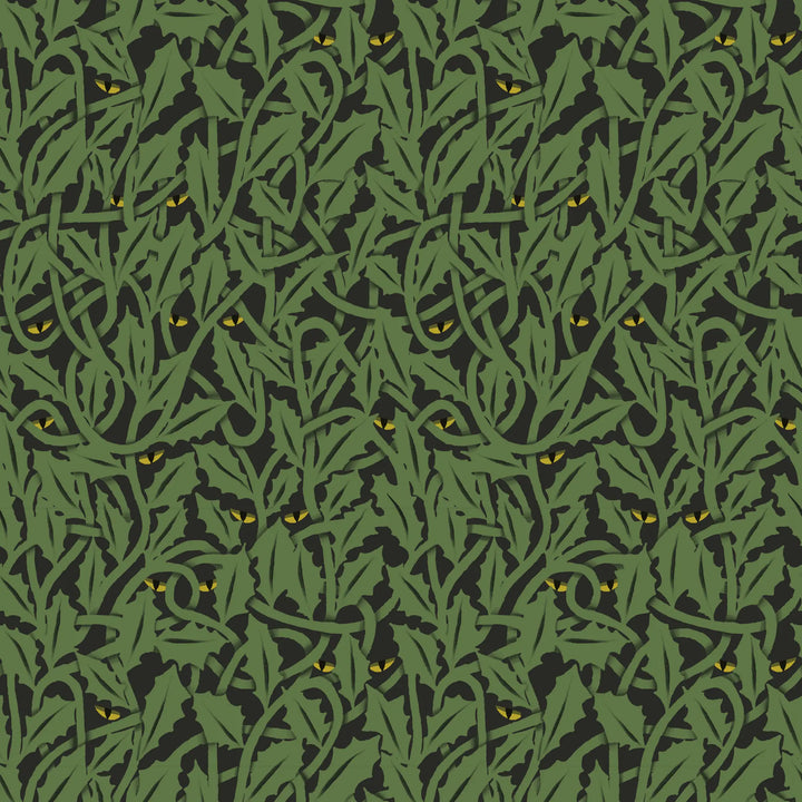 Between the Leaves - Green Hedge Wallpaper