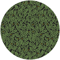 Between the Leaves - Walnut Wallpaper
