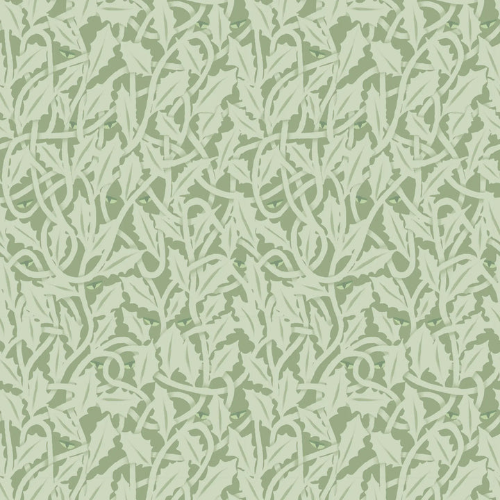 Between the Leaves - Pale Jade Wallpaper