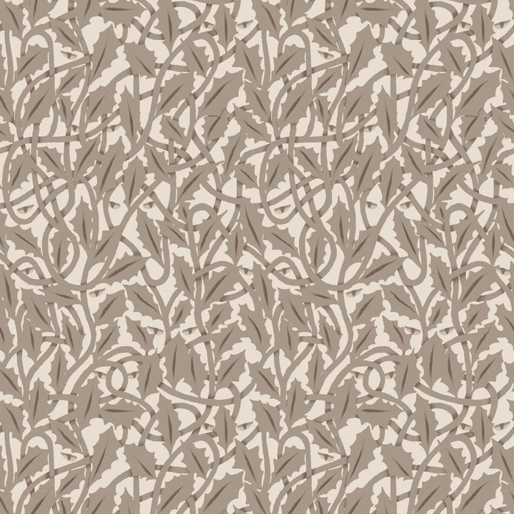 Between the Leaves - Walnut Wallpaper