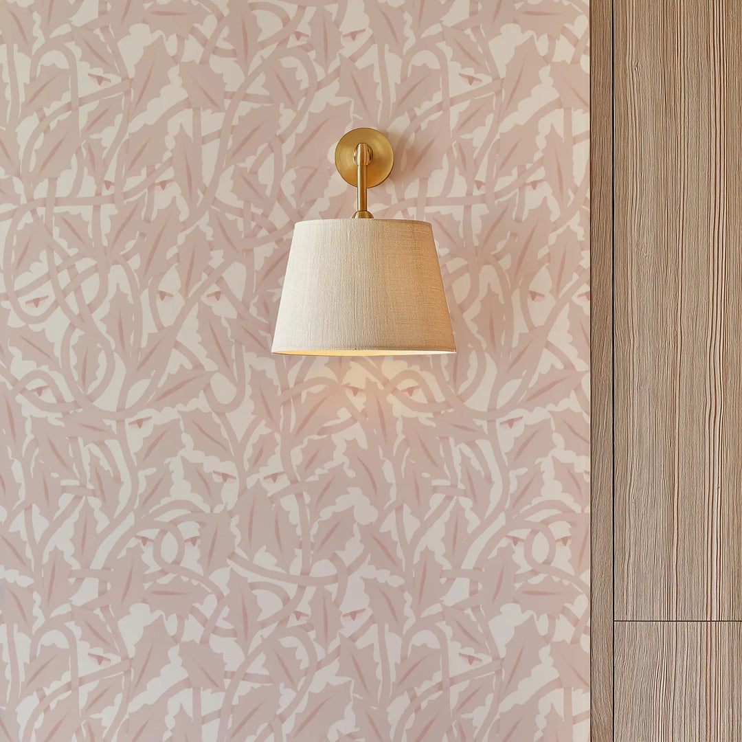 Between the Leaves - Warm Blush Wallpaper