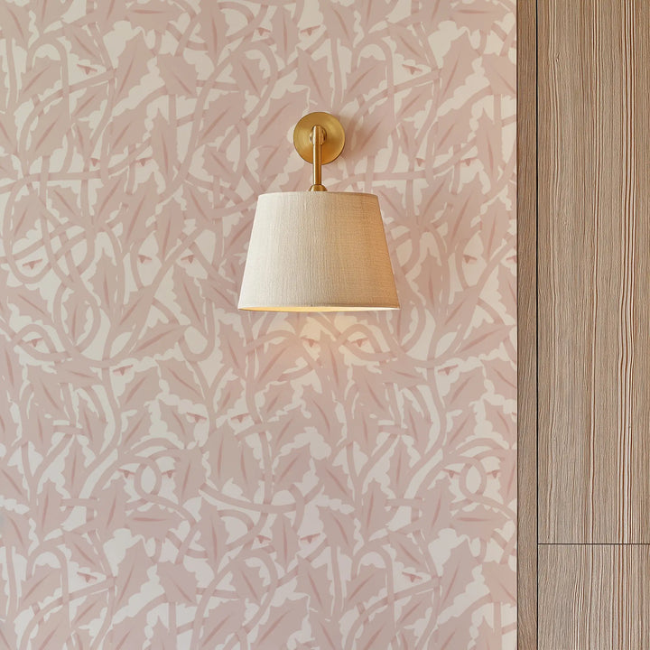 Between the Leaves - Warm Blush Wallpaper