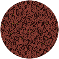 Between the Leaves - Walnut Wallpaper