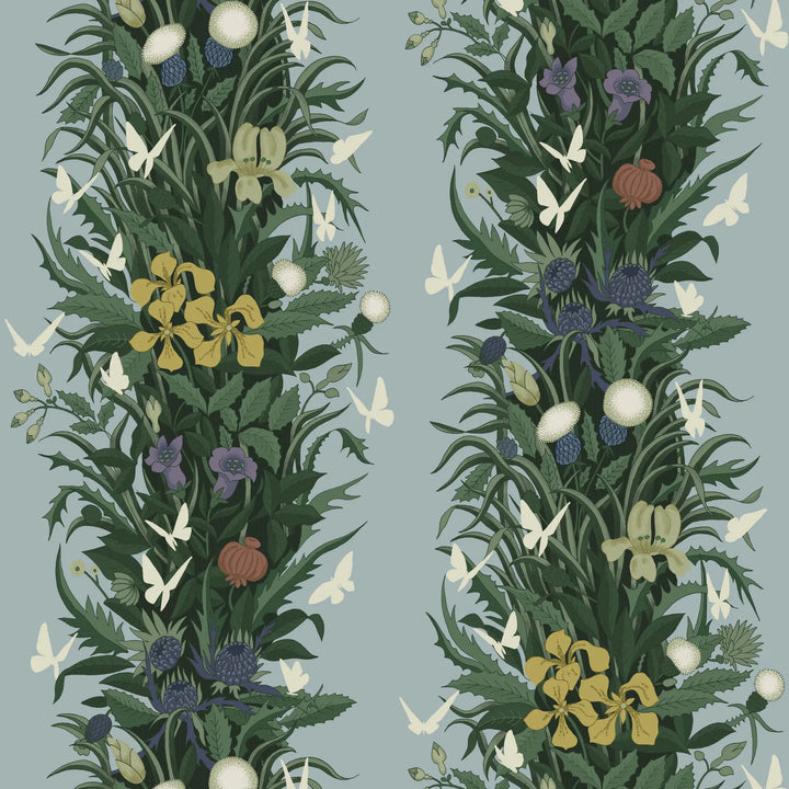 Paradise Bloom - Dusk Blue Wallpaper