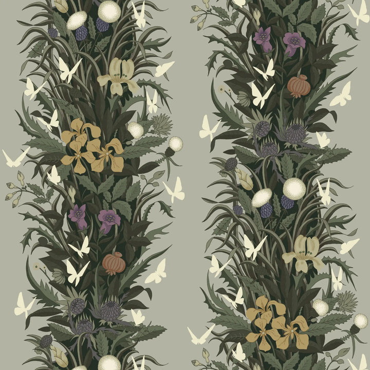 Paradise Bloom - Linen Gray Wallpaper