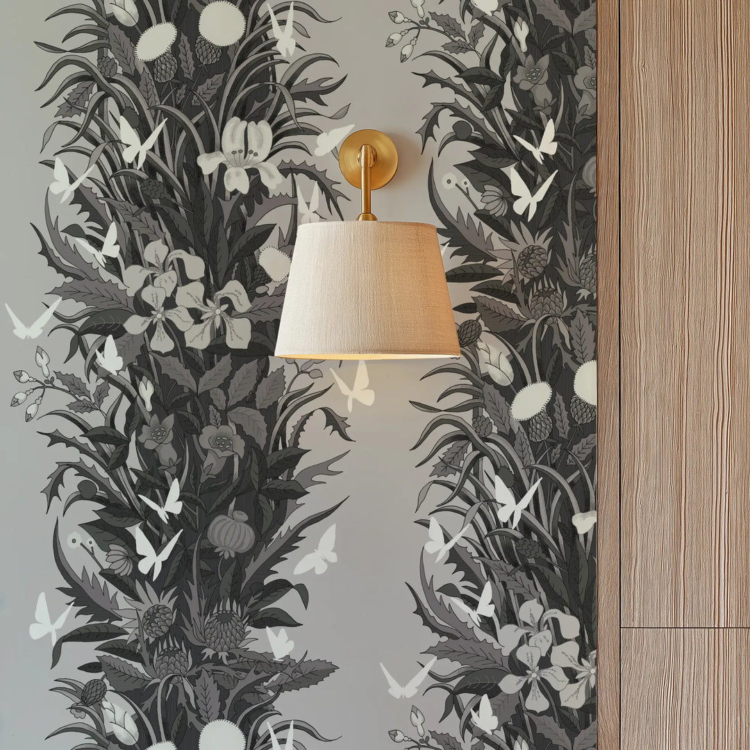 Paradise Bloom - Newsprint Wallpaper