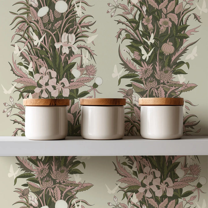 Paradise Bloom - Pink Garden Wallpaper