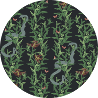 Stalking Vine - Emerald Evening Wallpaper