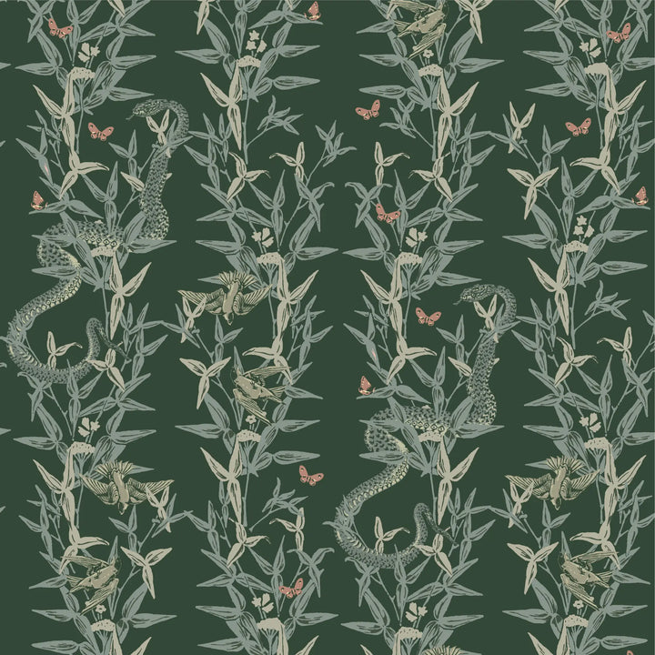 Stalking Vine - Jade Forest Wallpaper