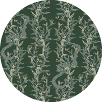 Stalking Vine - Emerald Evening Wallpaper