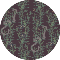 Stalking Vine - Emerald Evening Wallpaper