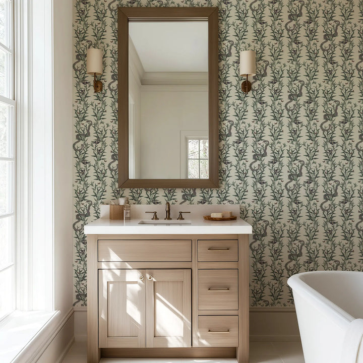 Stalking Vine - Soft Ivory Wallpaper