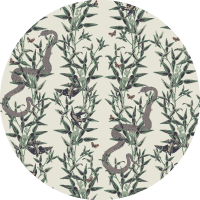 Stalking Vine - Emerald Evening Wallpaper
