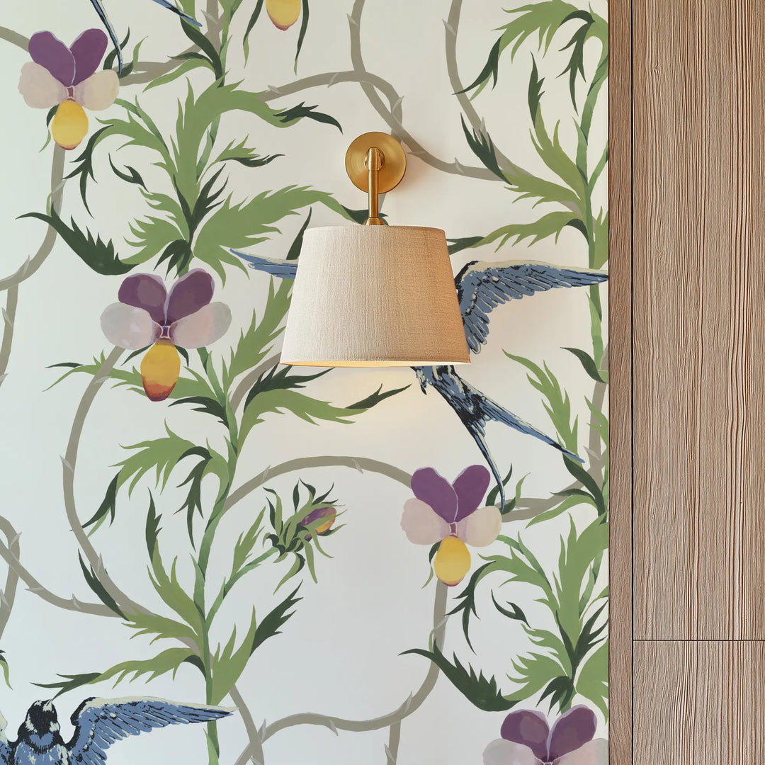 Tangled Flight - Afternoon Off-White Wallpaper