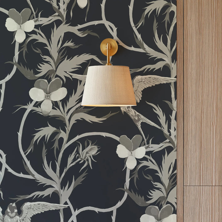 Tangled Flight - Black Oat Wallpaper