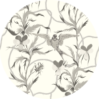 Tangled Flight - Seafoam Black Wallpaper