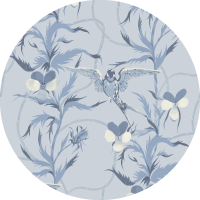 Tangled Flight - Seafoam Black Wallpaper