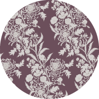 Wilding Toile - Burgundy Wallpaper