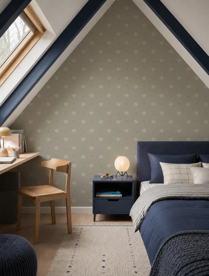Aloft - Pale Eucalyptus Wallpaper