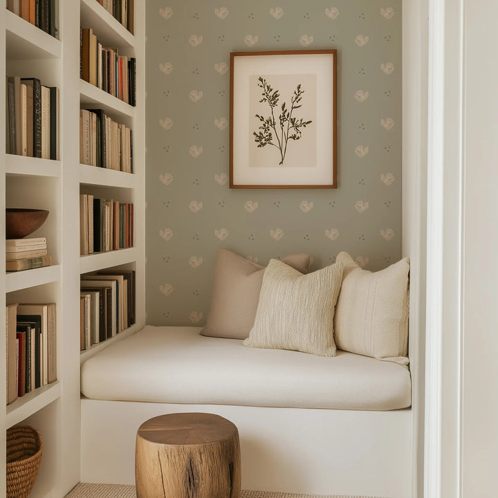 Aloft - Pale Eucalyptus Wallpaper
